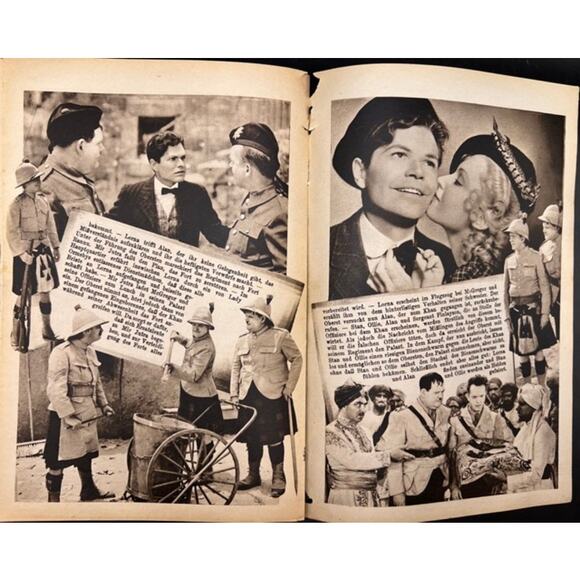 1935 German Laurel and Hardy Bonnie Scotland Movie Phamplet Booklet Fine Mess - Picture 4 of 6